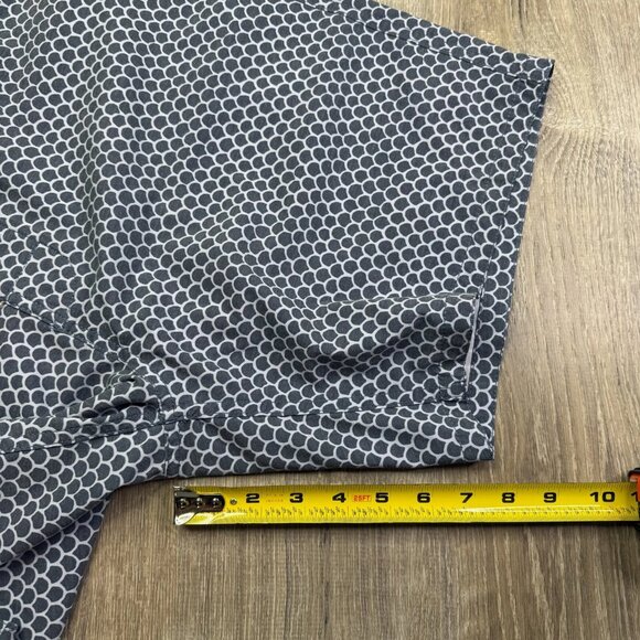 Faherty Mens Gray & White Slim Fit  Fishscale Batik Print Boardshort Size 36 - Picture 10 of 11